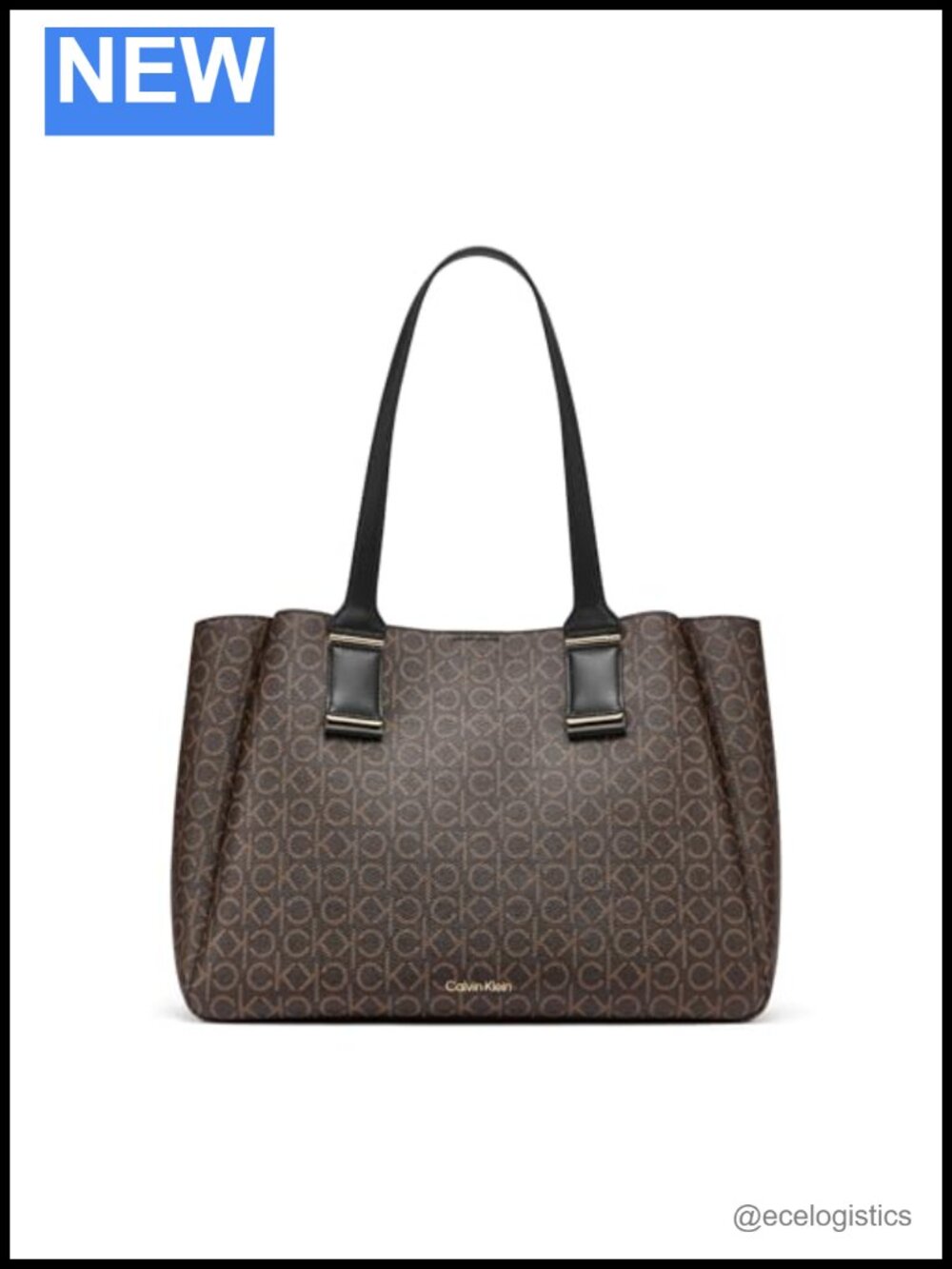Vegan Leather Organizational Tote with Interior Pockets Shoulder Bag
